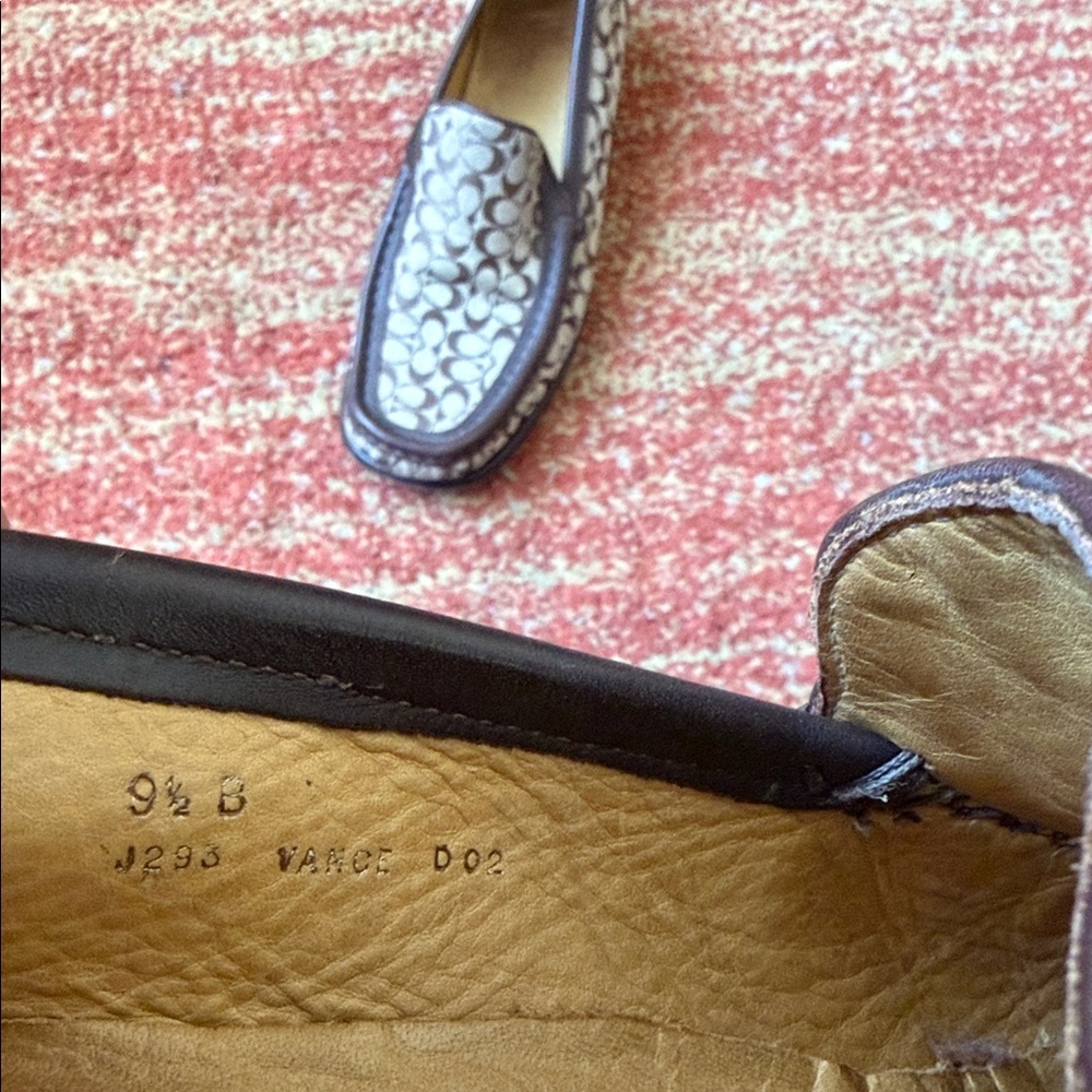 Coach Classic Brown Patterned Slip-On Loafers - Picture 4 of 4